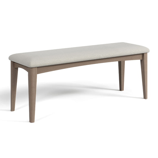 Arch Dining Bench | Upholstered | Dark Walnut