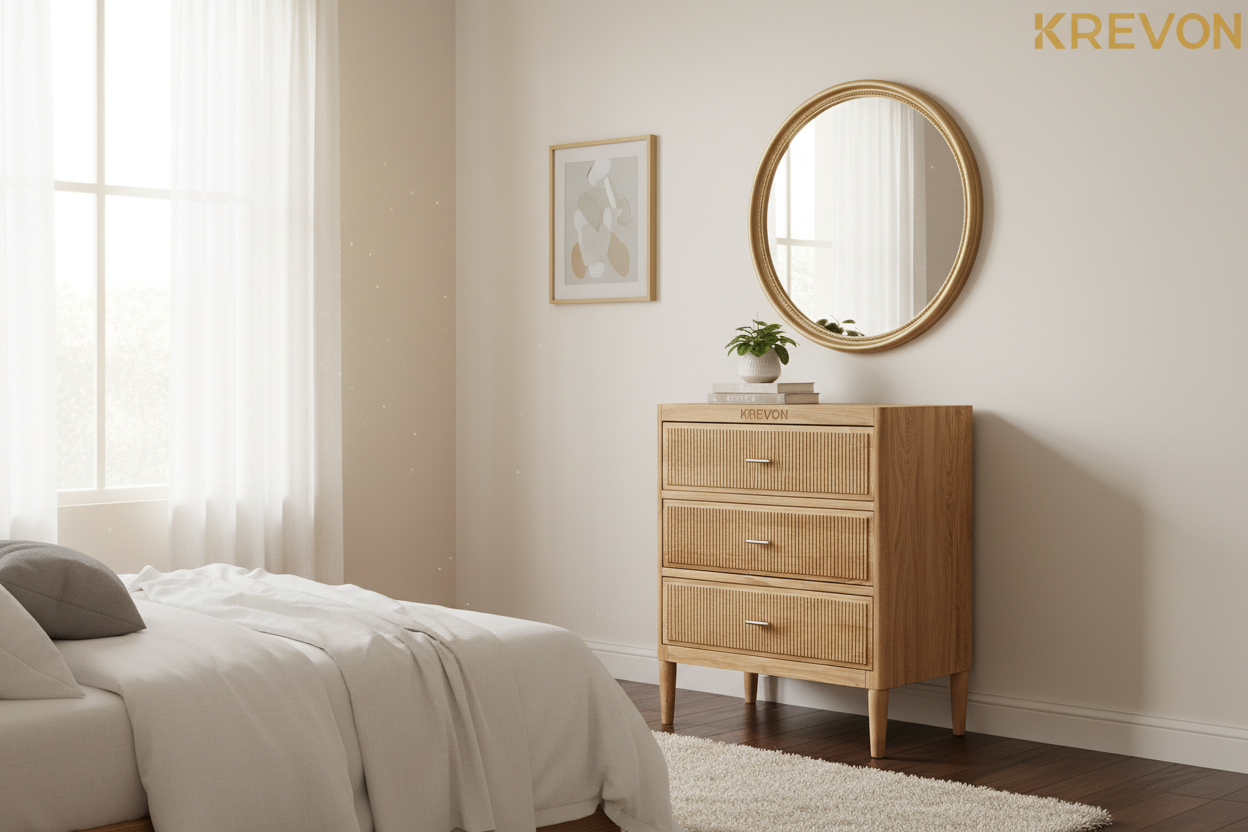 Dresser in bedroom with watermark in corner