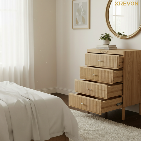 三斗柜抽屉打开 - 带KREVON水印