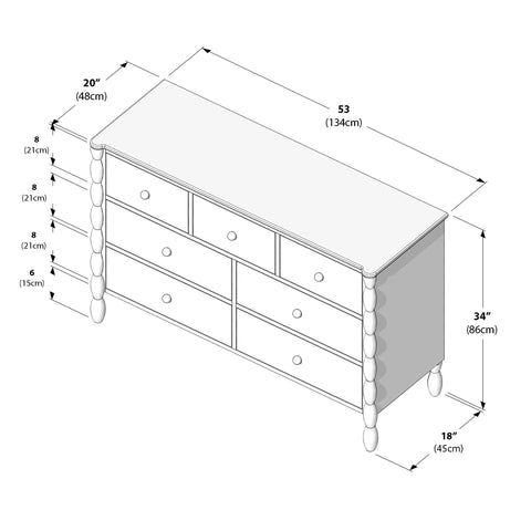 Lind 7-Drawer Dresser