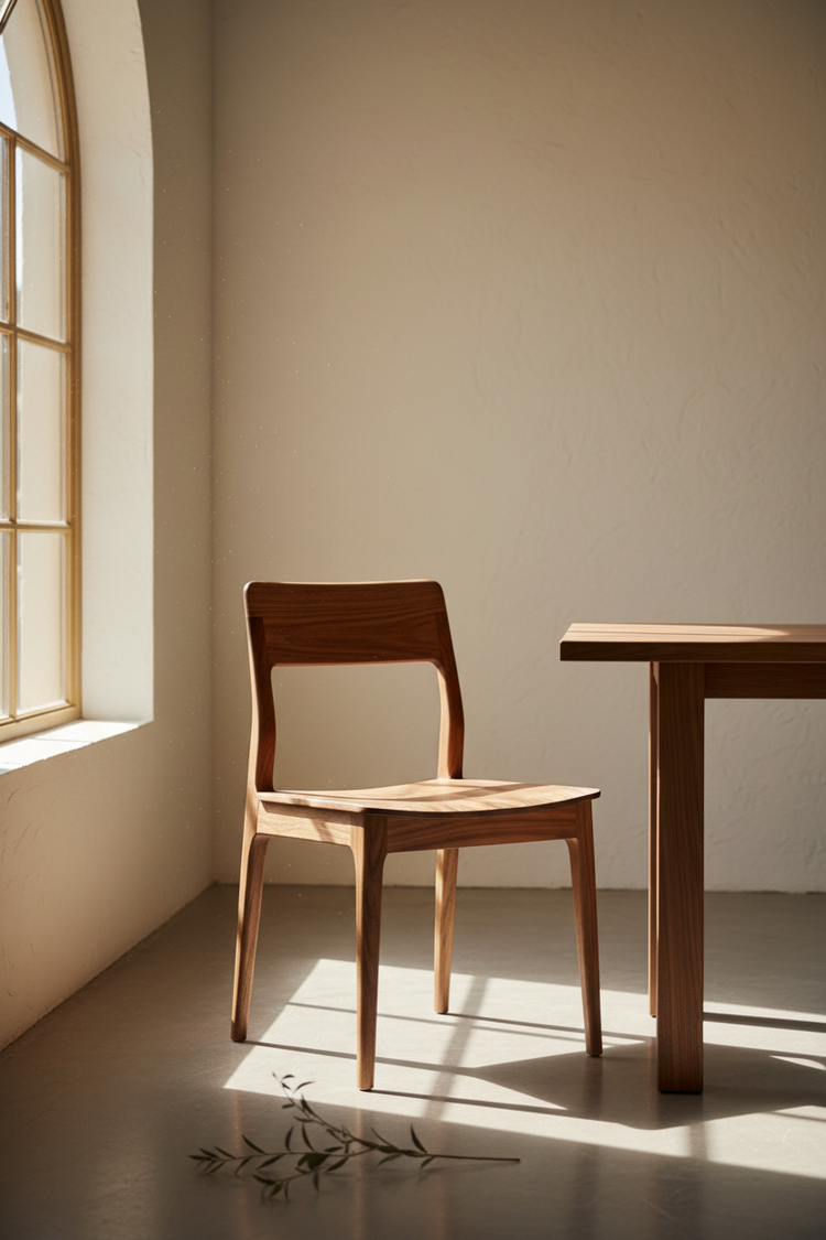 Solid wood furniture in natural light - no text